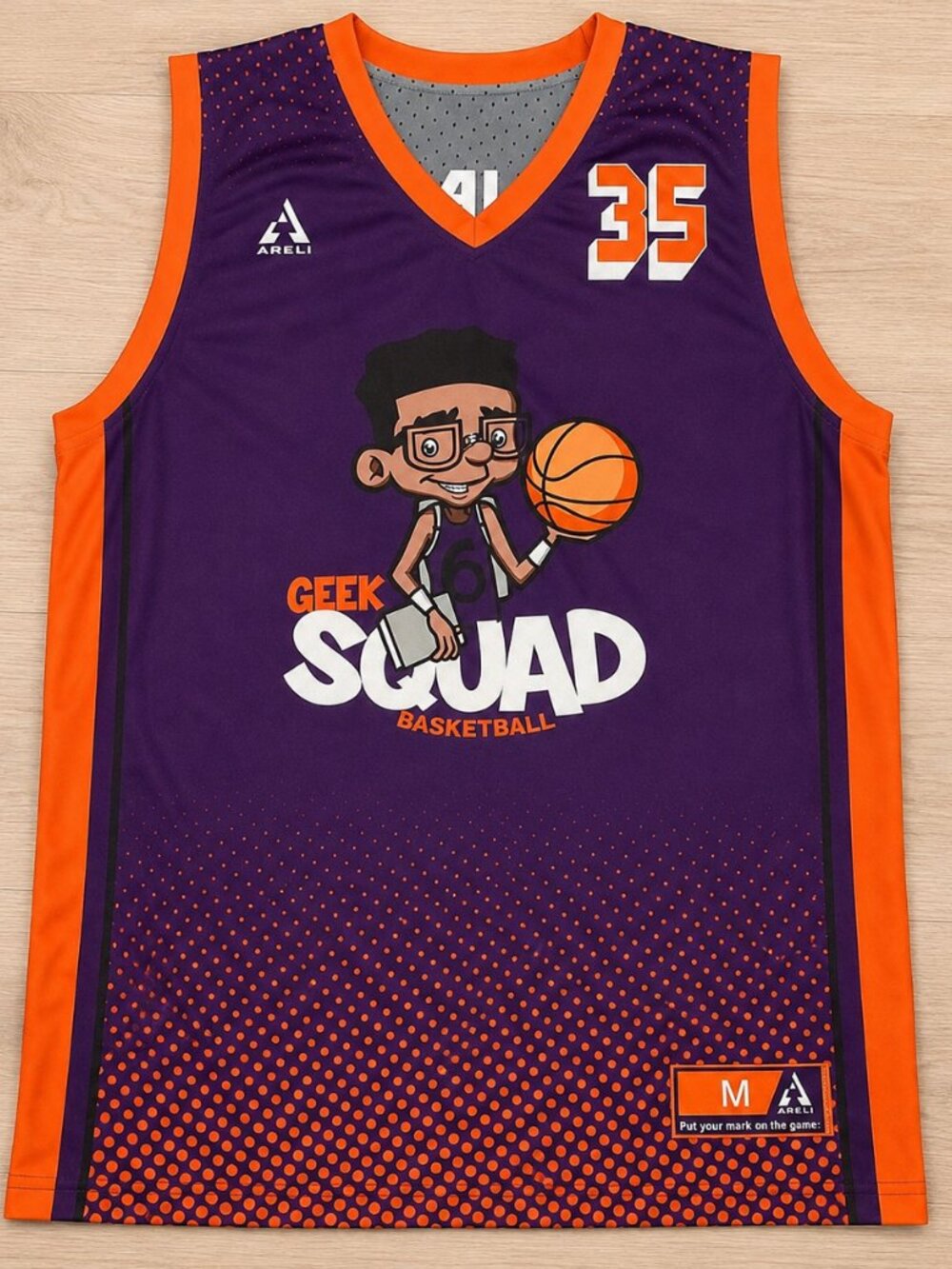 Graphic Geek Squad 35 Basktetball Sports Jersey